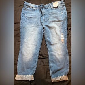 LC Lauren Conrad High Rise Skinny Ankle Plus Size 20 W Blue Jeans Distressed